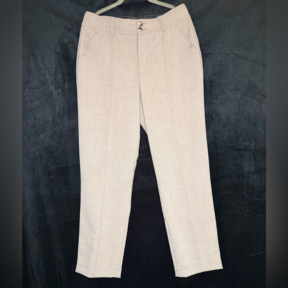 Wit & Wisdom Women’s sky rise double button mocha walnut / oatmeal  Pants